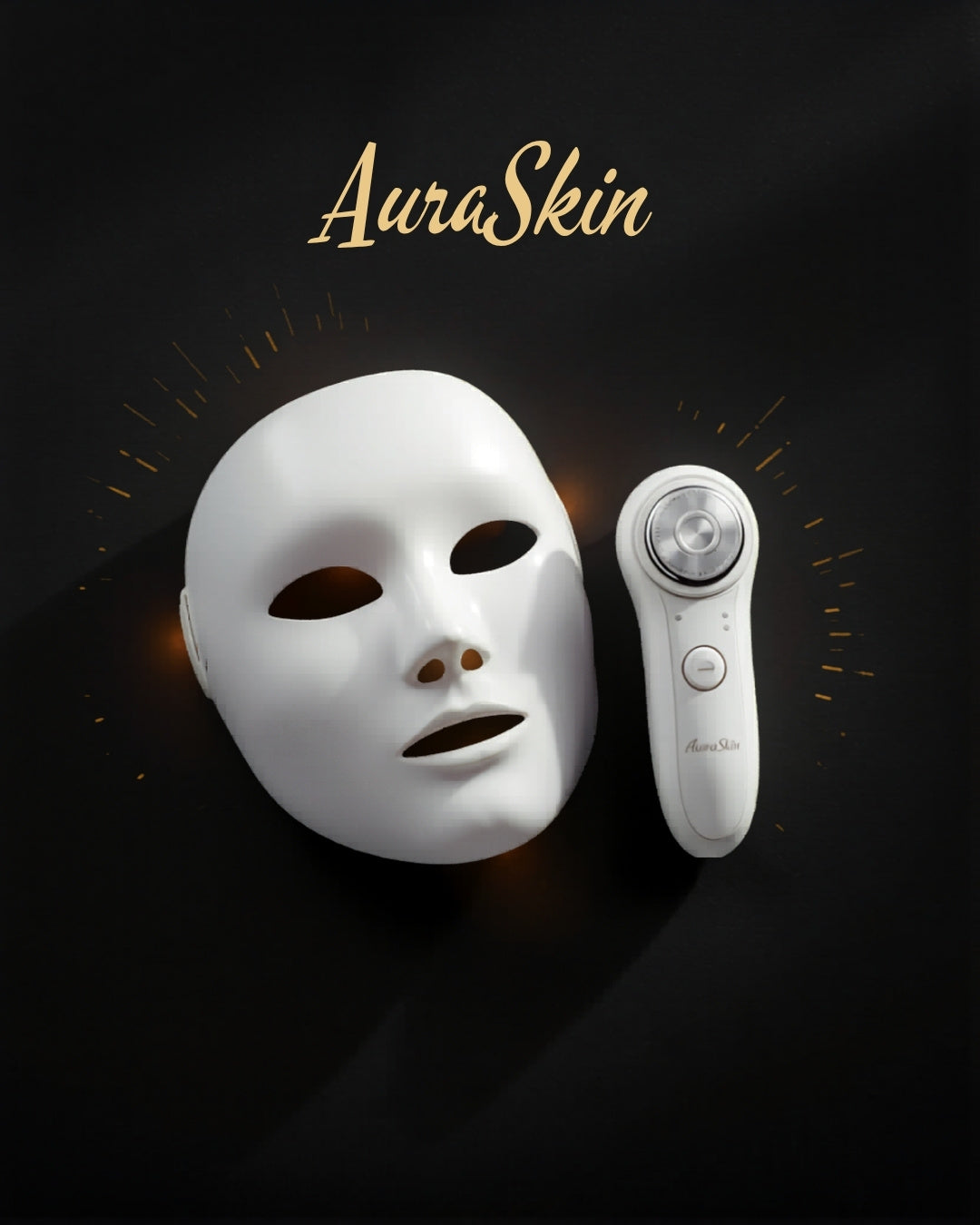 AuraSkin Complete Glow Kit - LED Face Mask and Microcurrent Device Bundle