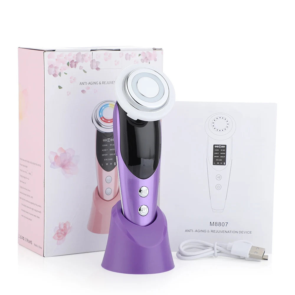 AuraSkin Microcurrent Device Pink - Collagen Boosting Beauty Tool